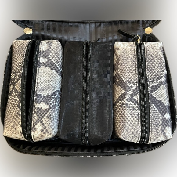 NWT-Rare Python Print Victoria’s Secret Cosmetic Organizers - Picture 8 of 13